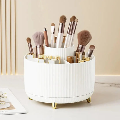 360 Degree Rotating Makeup Brush Organizer Storage Box Cosmetic Brush Holder Desktop Pen Pencil Container Organizer 1PCS - zyracollection.store