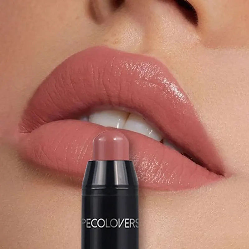 Matte Lipstick Pencil Waterproof Long Lasting Non-Stick Cup Lip Stain Tint Cosmetic Nude Lipstick Pen Makeup Maquillage - zyracollection.store