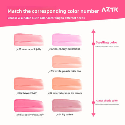 AZTK Liquid Blush Highlighter Contour Stick - Creamy Matte Natural Flush,Face Sculpting & Lifting Effect,Long Lasting Cheek Tint - zyracollection.store