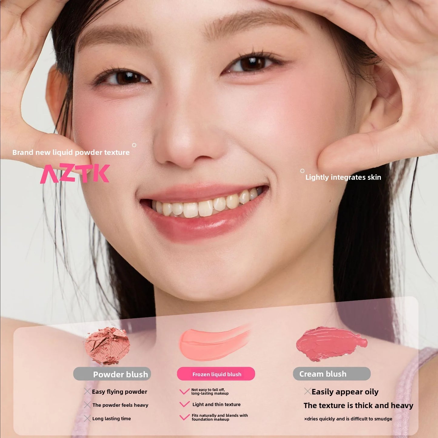 AZTK Liquid Blush Highlighter Contour Stick - Creamy Matte Natural Flush,Face Sculpting & Lifting Effect,Long Lasting Cheek Tint - zyracollection.store