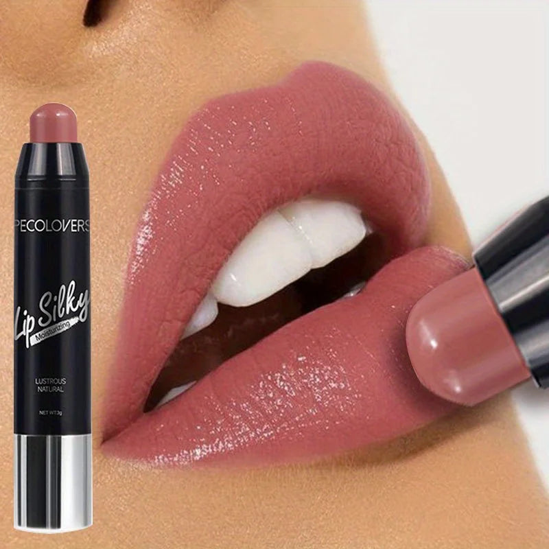 Matte Lipstick Pencil Waterproof Long Lasting Non-Stick Cup Lip Stain Tint Cosmetic Nude Lipstick Pen Makeup Maquillage - zyracollection.store