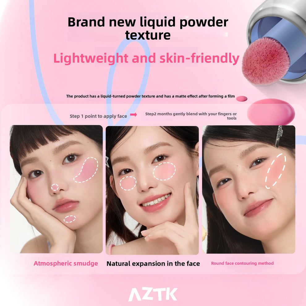 AZTK Liquid Blush Highlighter Contour Stick - Creamy Matte Natural Flush,Face Sculpting & Lifting Effect,Long Lasting Cheek Tint - zyracollection.store
