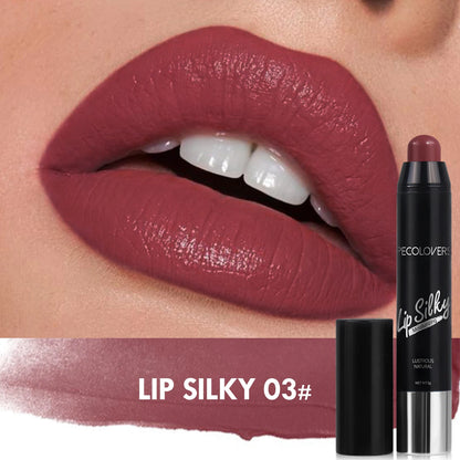 Matte Lipstick Pencil Waterproof Long Lasting Non-Stick Cup Lip Stain Tint Cosmetic Nude Lipstick Pen Makeup Maquillage - zyracollection.store