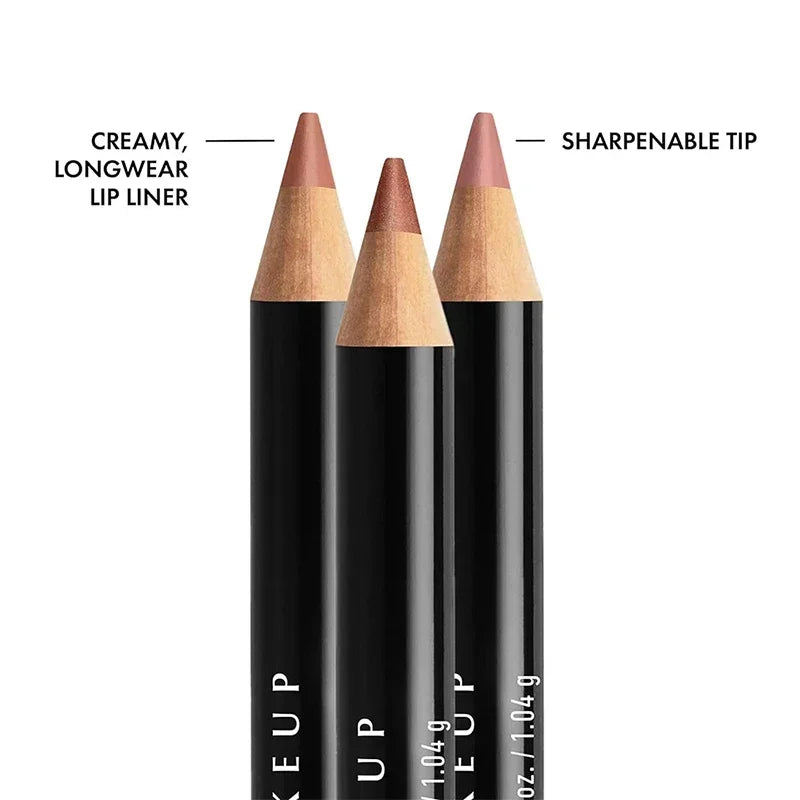 Slim Lip Pencil Long-Lasting Creamy Lip Liner Waterproof Plumping lip Stain Natural Nude Brown Lip Liner Professional Makeup - zyracollection.store
