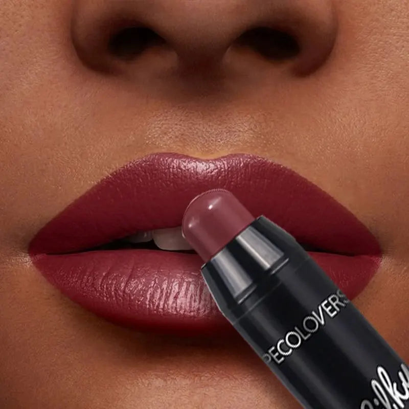 Matte Lipstick Pencil Waterproof Long Lasting Non-Stick Cup Lip Stain Tint Cosmetic Nude Lipstick Pen Makeup Maquillage - zyracollection.store